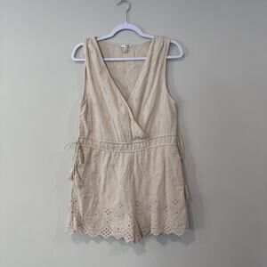 Anthropologie Amuse Society Womens Rosa Eyelet Romper Size Small 2388